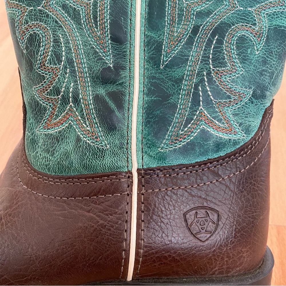 Ariat Cattle Drive Western Boot Dark Cottage - Picture 6 of 12